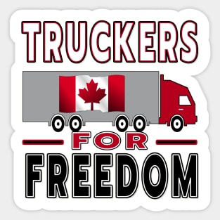 TRUCKERS FOR FREEDOM CONVOY TO OTTAWA CANADA JANUARY 29 2022 WHITE, RED, BLACK Sticker